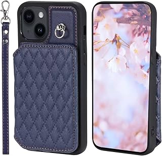 Funda para iPhone 11 - Fundas para iPhone 11 con ranuras para tarjetas, cierre magnético, protección completa, a prueba de golpes, piel sintética, tapa tipo cartera, color azul