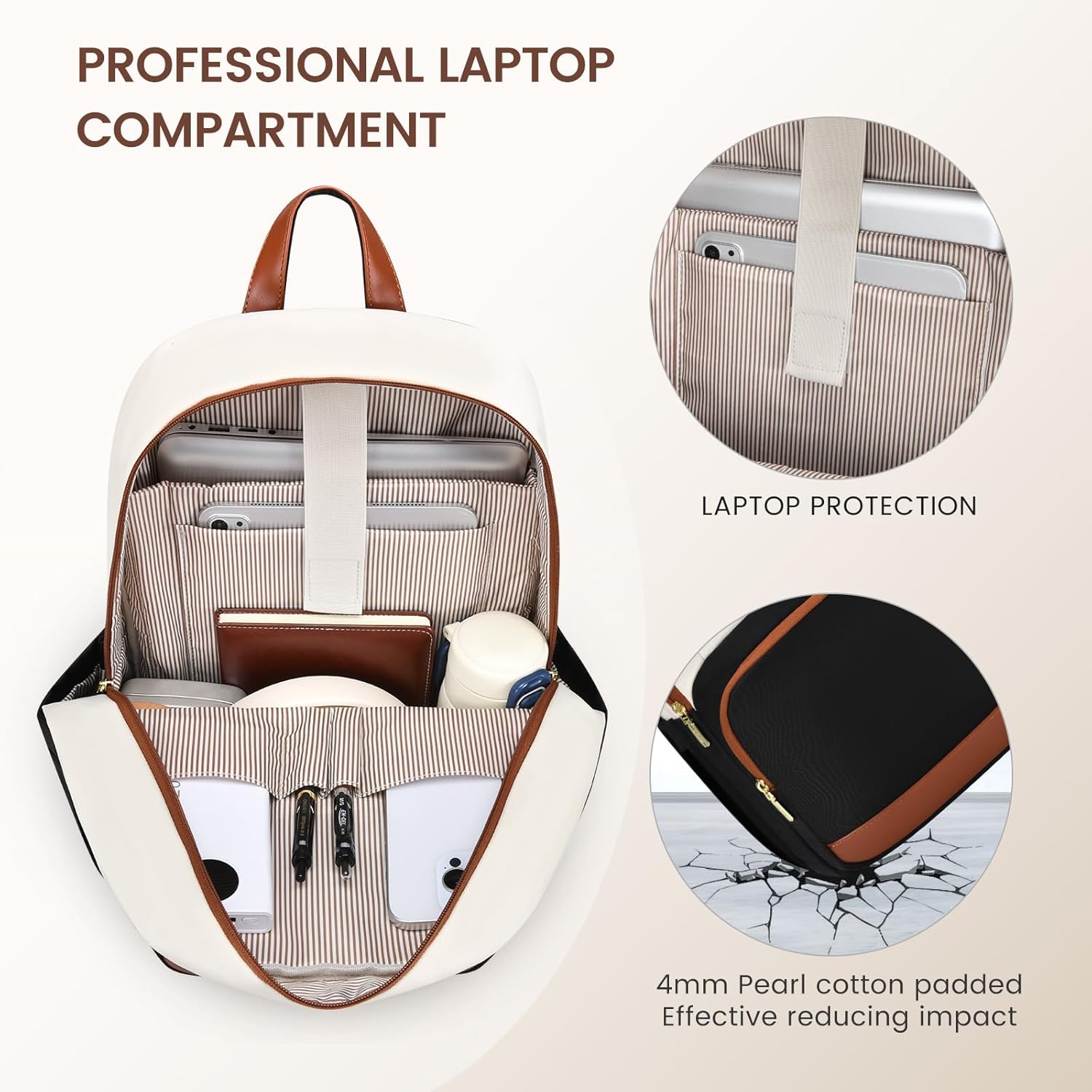 LOVEVOOK 15.6 inch Laptop Backpack - Versatile Work and Computer Backpack for Men and Women, Durable and Stylish Design