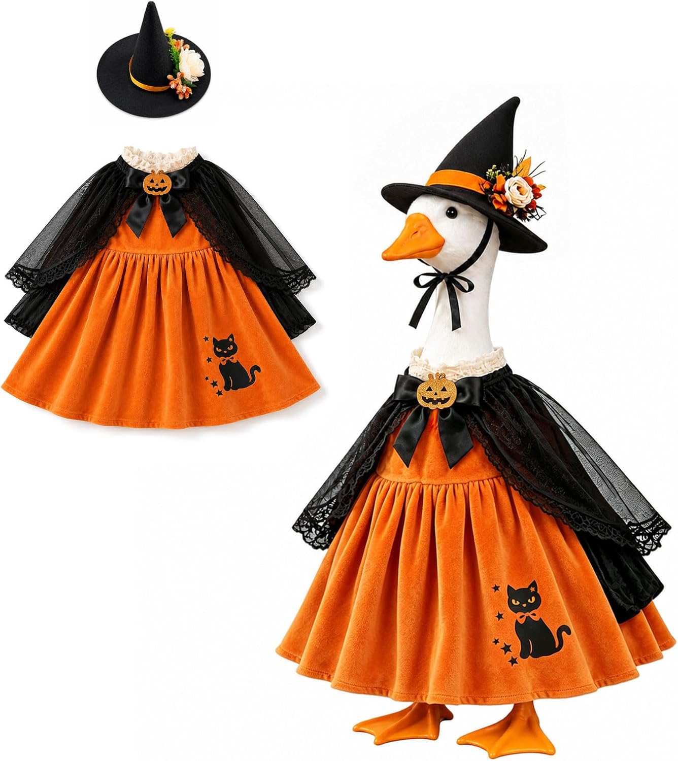 Halloween Porch Goose Outfit for 23 Inch Statue