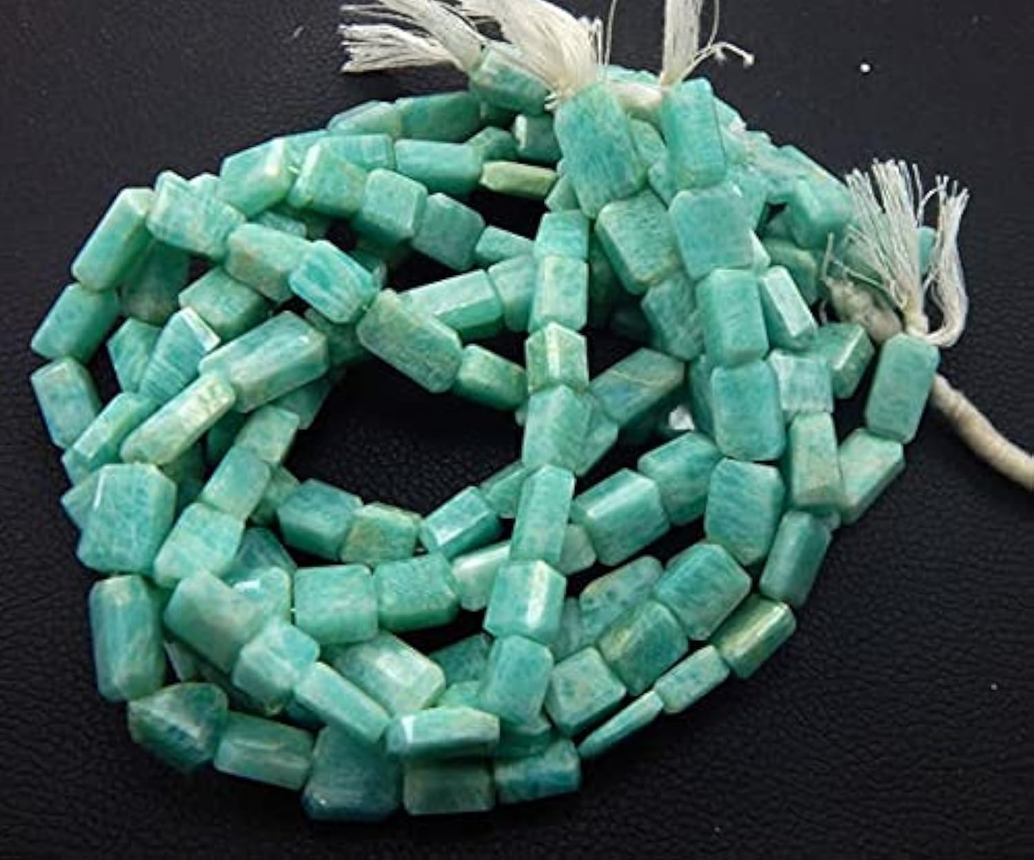 Perles en amazonite naturelle grand format pour éliminer les défauts de vos bijoux