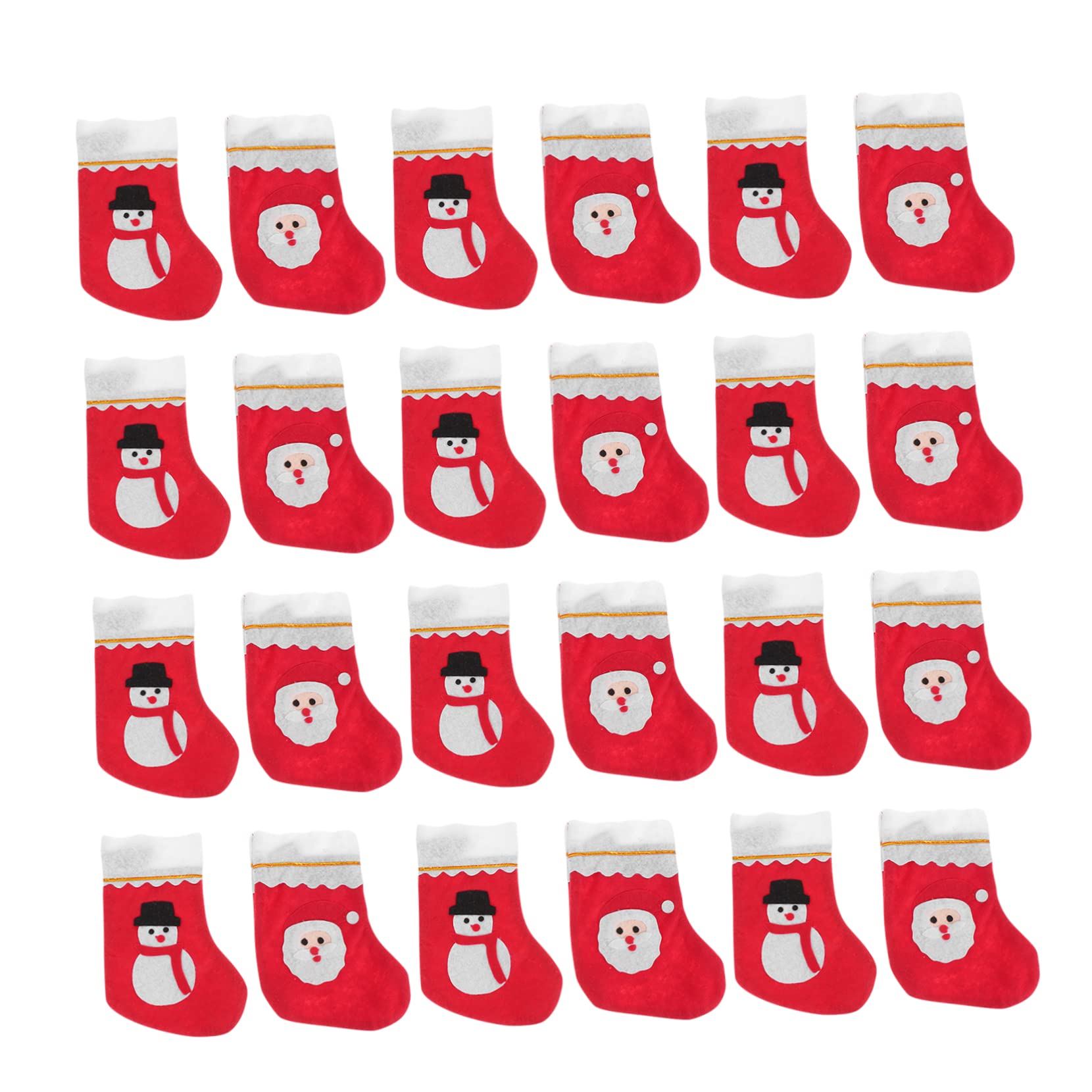 IMIKEYA 72 STK Weihnachtsstrumpf Goodie Bag weihnachtsgeschenktüte Mini-Weihnachtsstrümpfe Mini-Strümpfe Weihnachten büro Dekoration Office Decoration Kaminanhänger Geschenkhalter Stoff