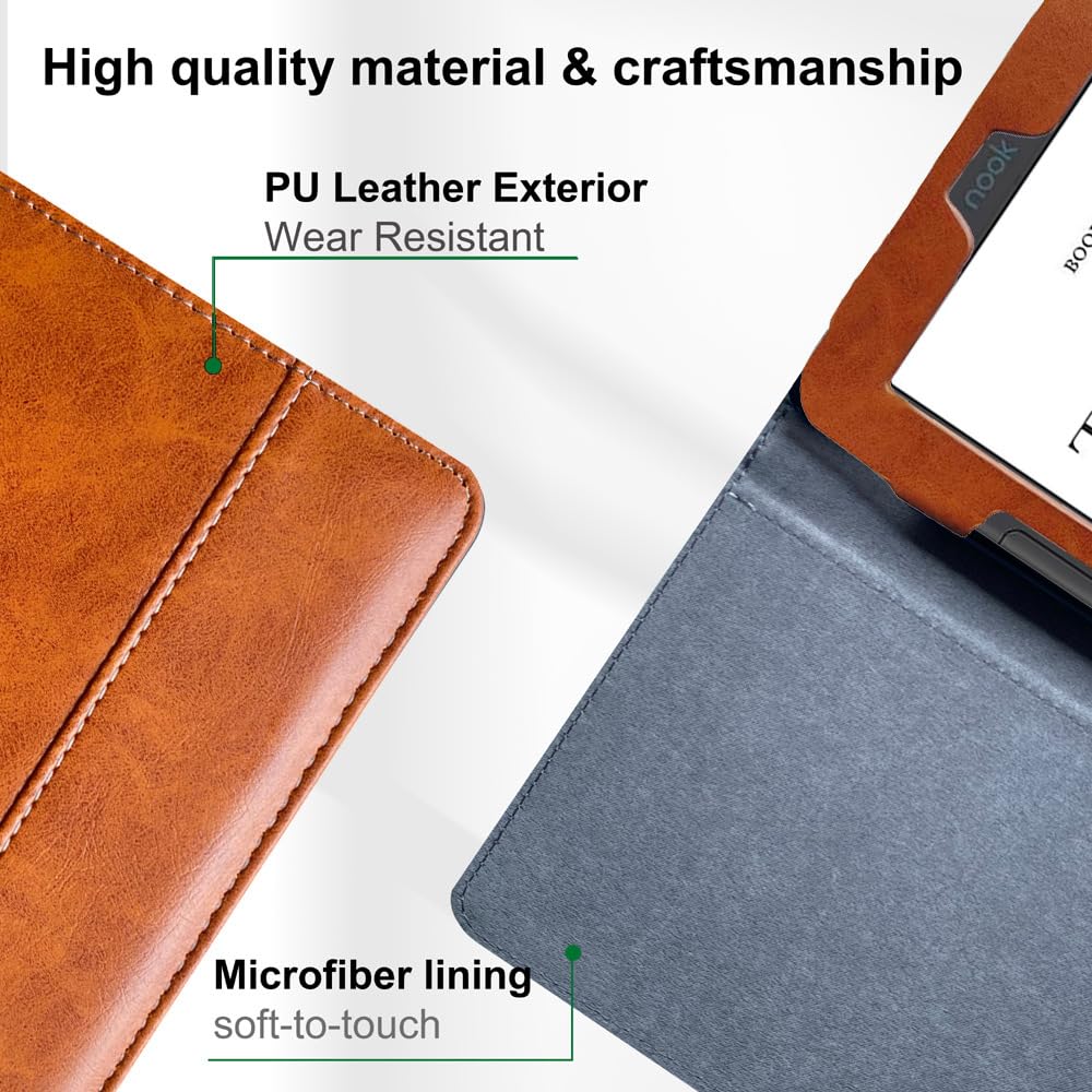 Case for Kindle 6" 8th 2016 Release,Light Weight Slim Shockproof Magnetic Stand Leather Cover Case for Amazon Kindle E-Reader 6",8th Generation 2016 Release Model:SY69JL (brown) — view 8