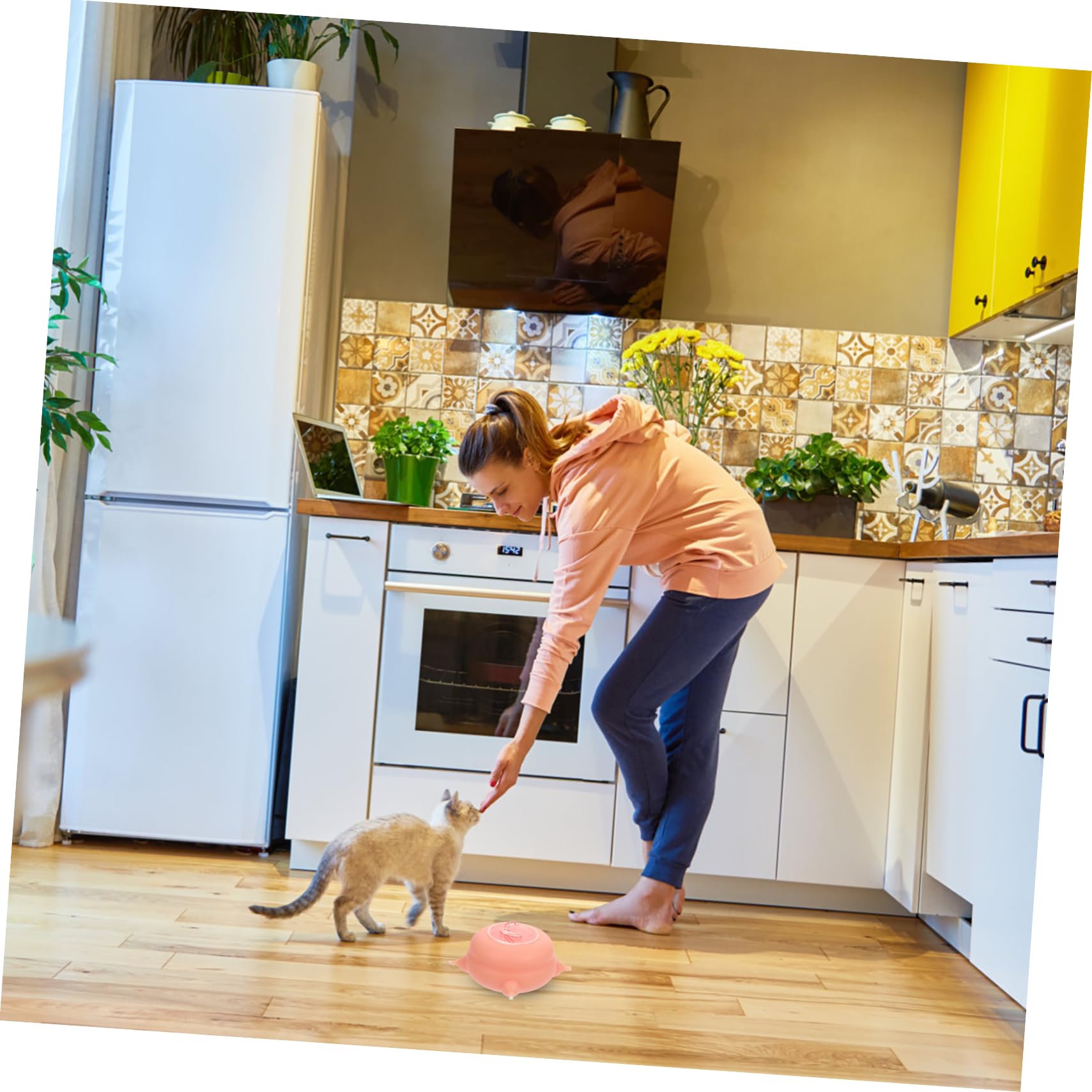 Biberon per Cuccioli in Silicone, Strumento per Alimentazione Rosa | Resistente alle Alte Temperature, Facile da Riporre, Accessorio Domestico per Gatti Piccoli e Cani Accessori