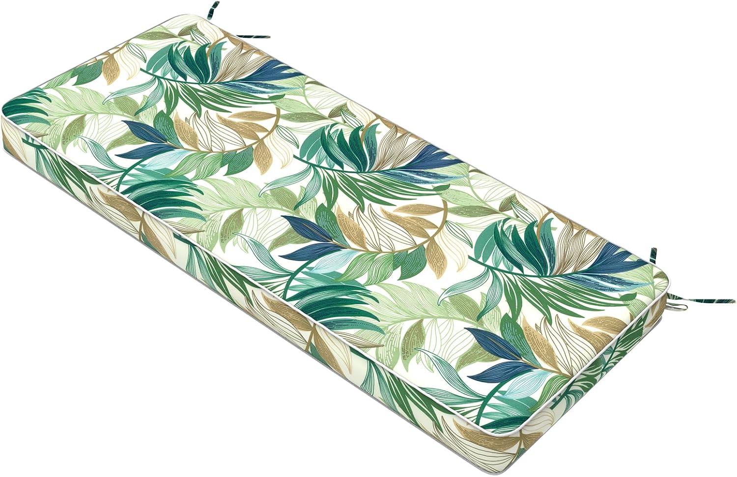 Outdoor Bench Cushion, Patio Furniture Cushions 42x18x3 Inch, All-Weather Seat Chair Swing Couch Pad, Garden Porch Loveseat Long Glider Bench Cushion, Lush Leaf Green 42"x18"x3" Lush Leaf Green