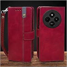 Excelsior Flip Cover for Redmi A4, Redmi 14C, Poco C75, Poco M7 | Premium PU Leather | 360 Degree Protection (Red)