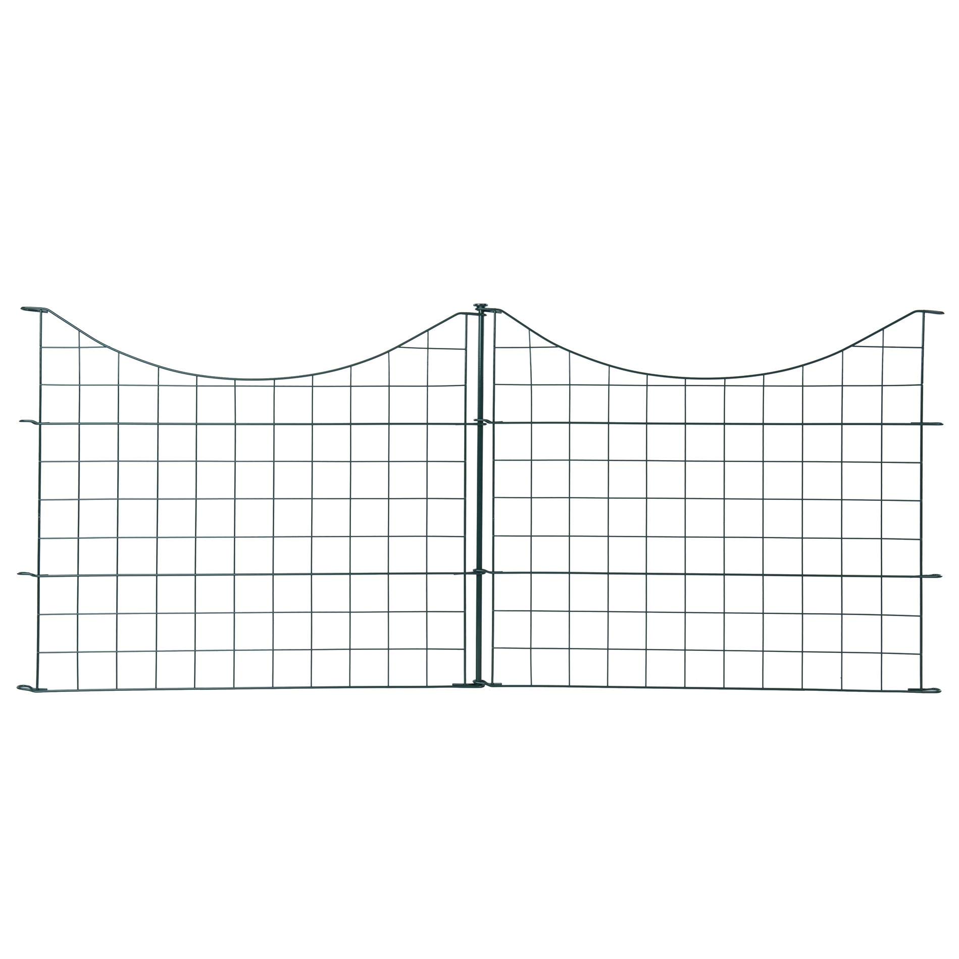 Set De Clôture Clôture Enfichable Clôture De Jardin Arc De Cercle Anthracite