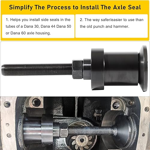 Miniatura 2 de Herramienta de instalación del sello lateral del eje interior delantero para Dana 304460 diferenciales delanteros se adapta a Jeep Wrangle, Ford,