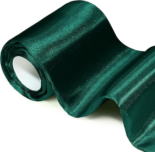 Miniatura 7 de KKJIAF Tela de satén verde cazador, 63 pulgadas de ancho, tela sedosa brillante para vestido, camisas, camino de mesa, servilletas, mantel,