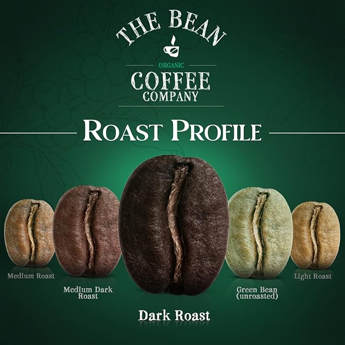 Café The Bean Organic, Tostado Francés Oscuro, En Grano, Bolsa 16 Oz miniatura 2