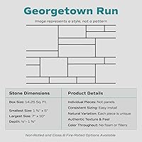 Vista 2 de Evolve Stone Georgetown Run DP - Chapa de piedra plana no clasificada (14.25 pies cuadrados por caja)