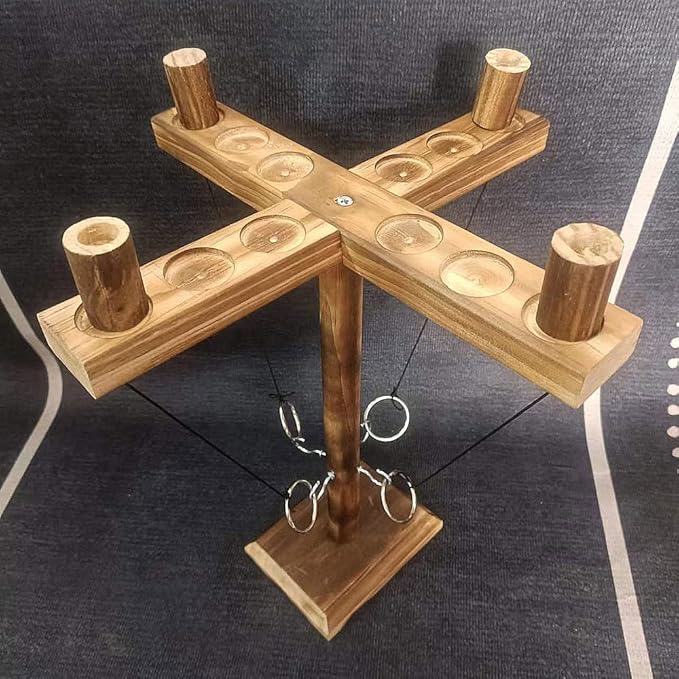 Amazon.co.jp リングトスゲーム アップグレード版 4人 pmygame002 リングトスゲーム ブラウン おもちゃ