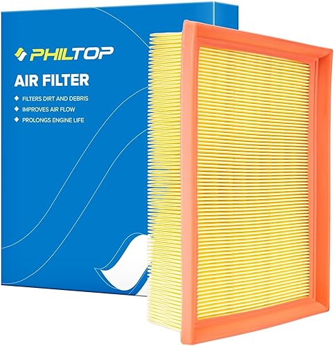 Miniatura 7 de PHILTOP Filtro de aire del motor, EAF044 (CA11958) Reemplazo para Mustang 2.3L 2015-2020, Mustang 5.0L 2015-2020, Mustang 3.7L 2015-2017, mejora el