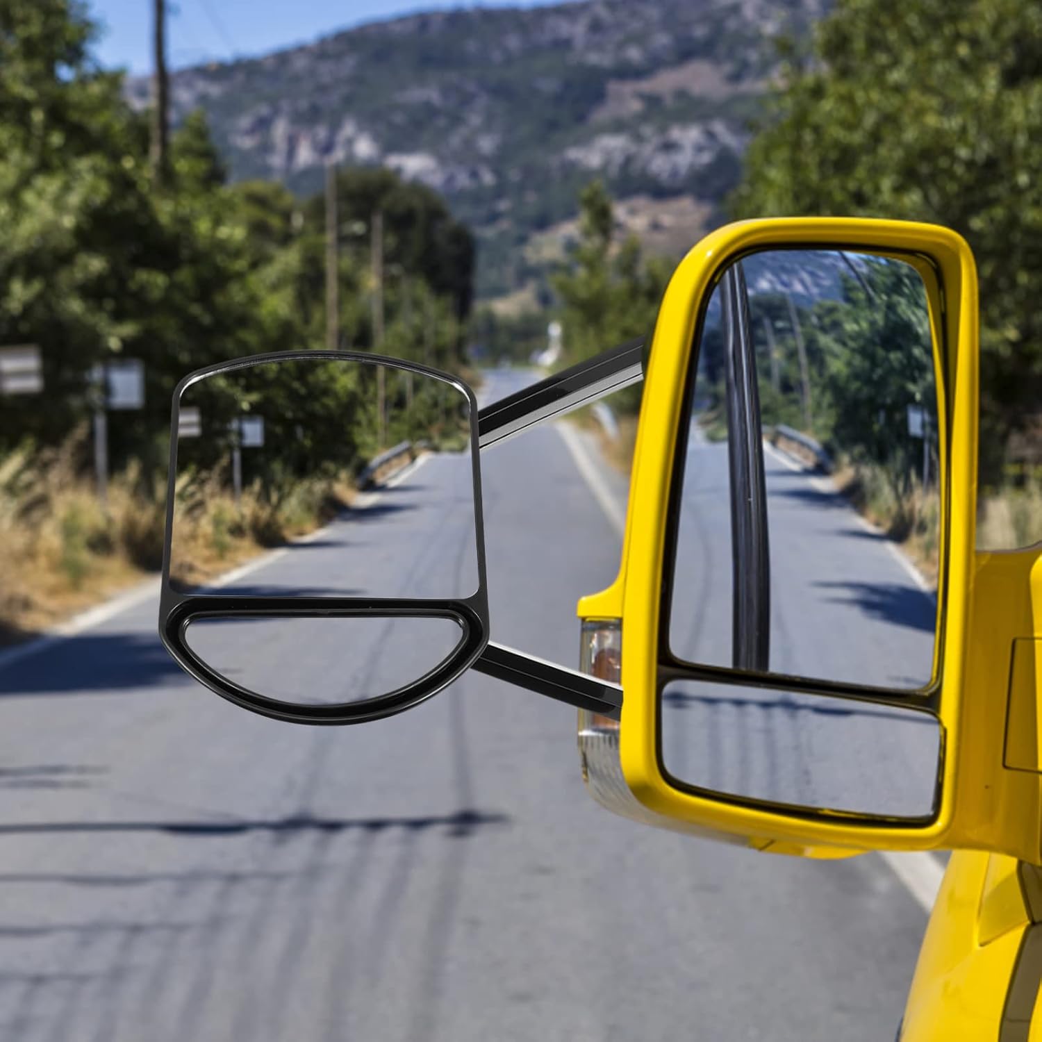 Mikinona Convex Towing Mirrors for Enhanced Visibility Clip Trailer Rearview Mirror for Cars and Rvs Design for Maneuvering