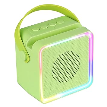 ZEBRONICS County 8, Portable Bluetooth Speaker, 8 Watts, Upto 7 Hours Playback, Passive Radiator, BTv5.3 | TWS | USB | mSD, RGB LED, Call Function, Compact Design, Carry Strap (Green)