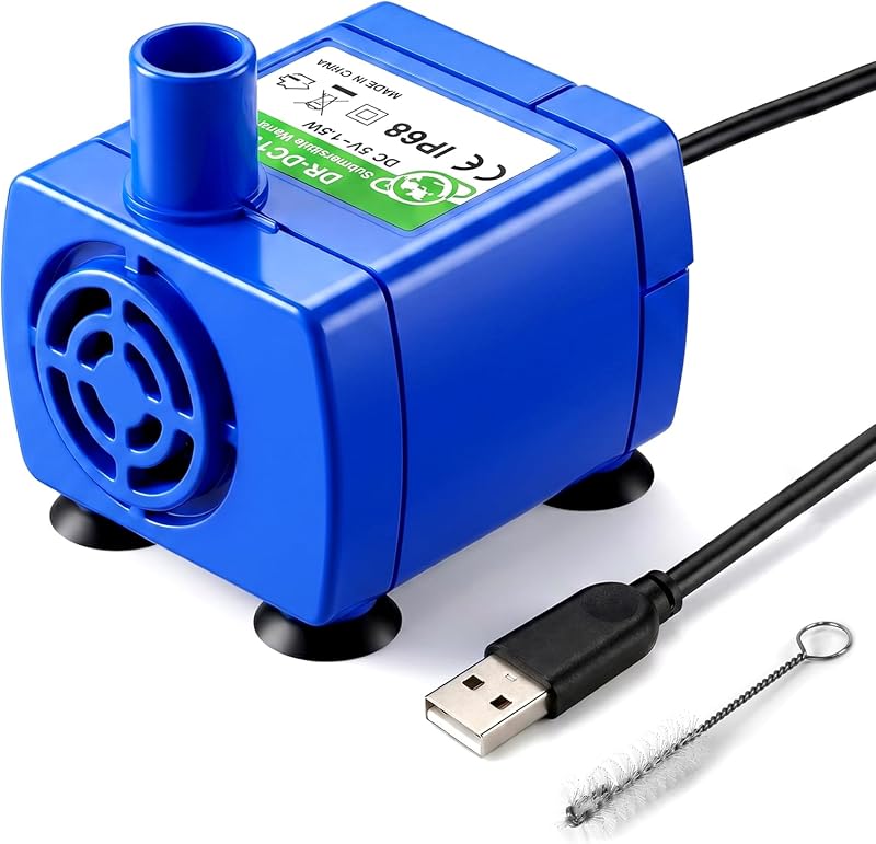 Bomba Submersível de Reposição para Fonte de Água de Gatos Yinoim DR-DC160, Compatível com Fontes de 2 a 3 L