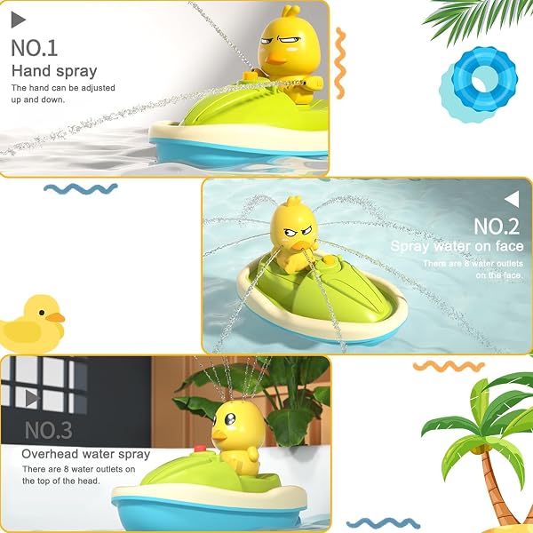 Giocattoli da Bagnetto per Bambini, Anatra Giocattoli da Bagno, Giocattoli da Doccia Acqua, Giochi Bagnetto Neonato, Giochi Bagnetto Cascata, Giocattoli da vasca per bambini Giocattoli Regalo - 5