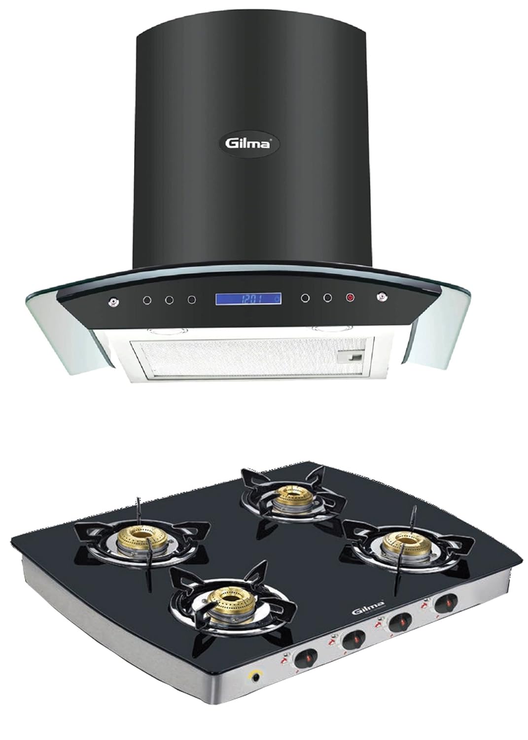 Combo of Gilma Chimney and Gilma Stove, Dura 60 Cm Chimney and Nova