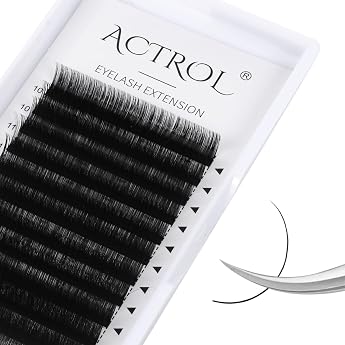 ACTROL Classic Eyelash Extension 0.03 mm D Curl 10-13 mm Mixed Tray Supplies Matte Black Professional Lashes