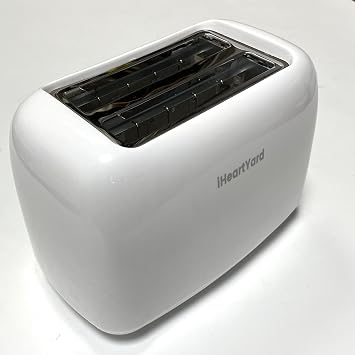 Electric Toasters 2 Slice Toaster 6 Shade Settings, White