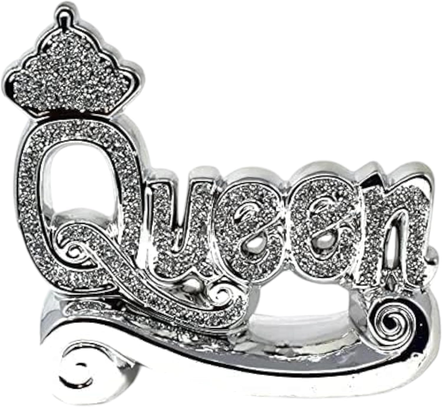 Jayogla Silver New Crushed Diamond Encrusted Sparkly Queen Ornament Bling Diamante Home