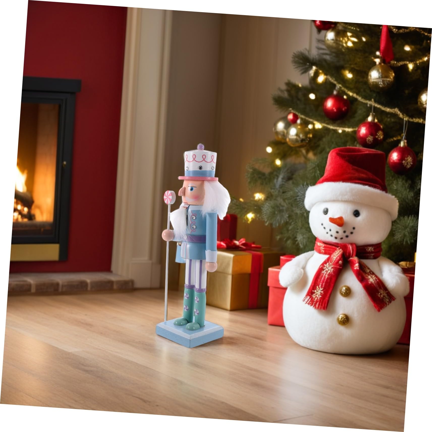 Gatuida 2pezzi Schiaccianoci Natalizi in Legno Statuina Soldato Schiaccianoci Decorativa Decorazione da Tavolo per Feste di Natale e Collezioni di Ornamenti