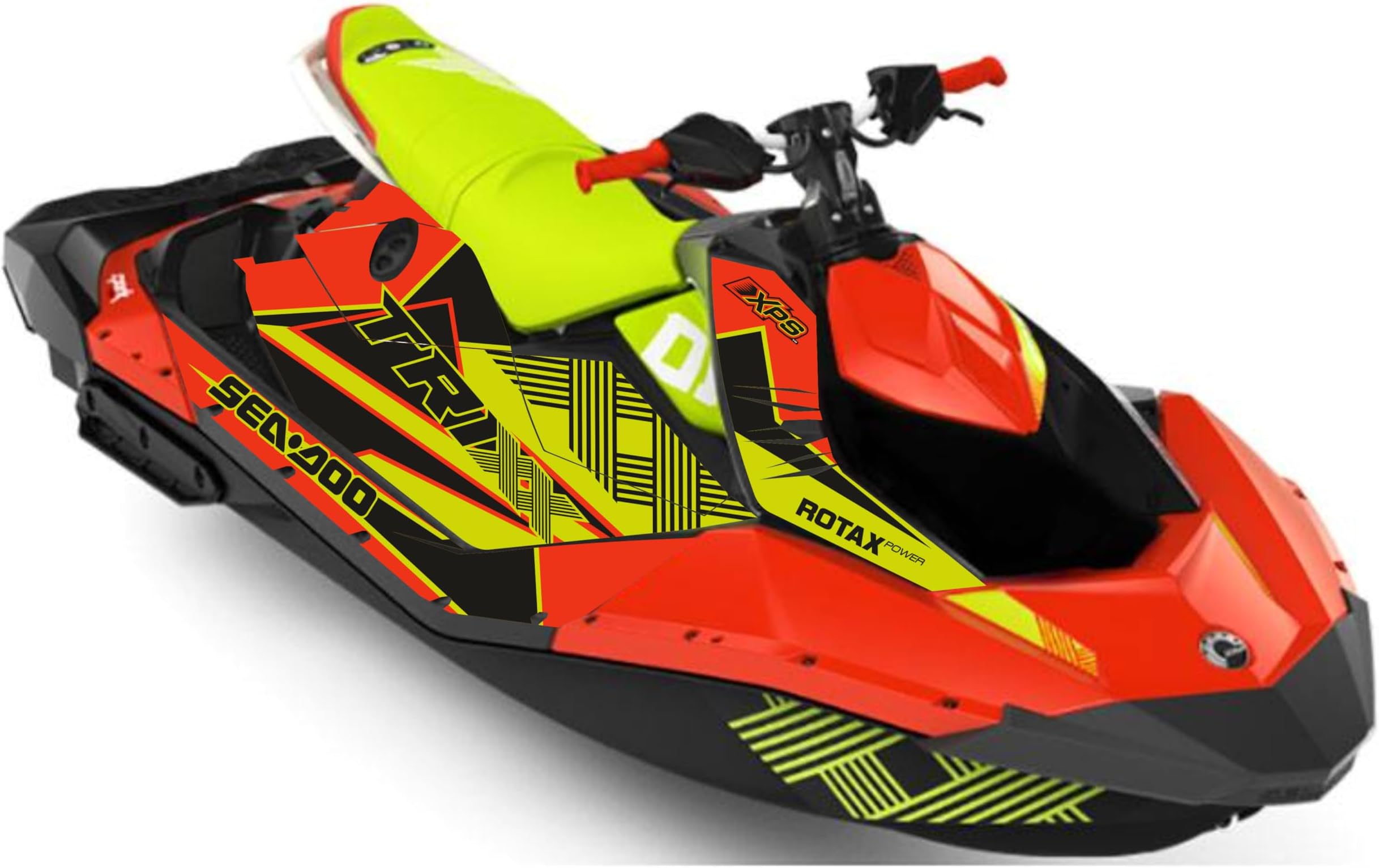Fit for SeaDoo Spark TRIXX 2UP 3UP Vinyl Sticker Decal Graphics Set โ Jetski (2016-2023), Bubble-Free Technology, Protective Laminate, UV Resistant Decals (Red 1)