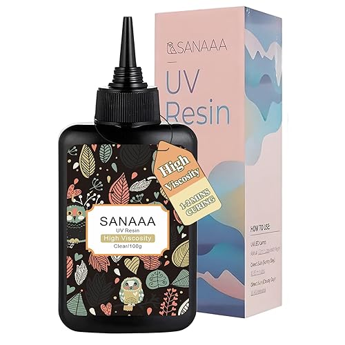 SANAAA UV Resin Clear Hard Type 100g,High Viscosity Transparent Ultraviolet Cure Resin for Jewelry Making,Keychain Making,Crafts Decor,Coating - 100g