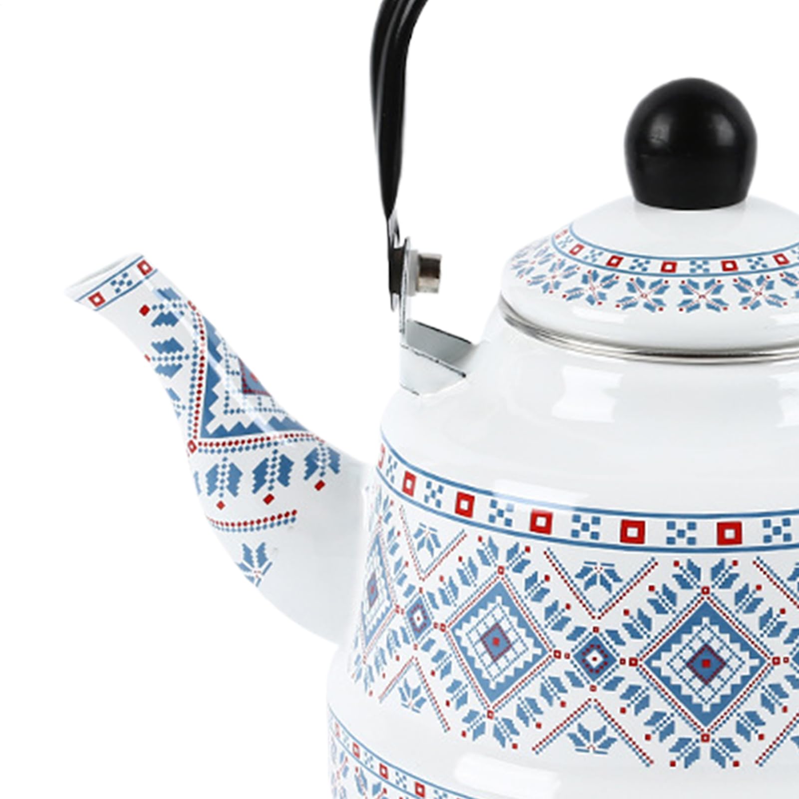 Czajnik do herbaty 2,5 L czajnik emaliowany w vintage | Czajnik na kuchenkę do herbaty do domu, kuchni, akademika, mieszkania, pikniku, biwaku, podwórka, werandy, ogrodu, trawnika