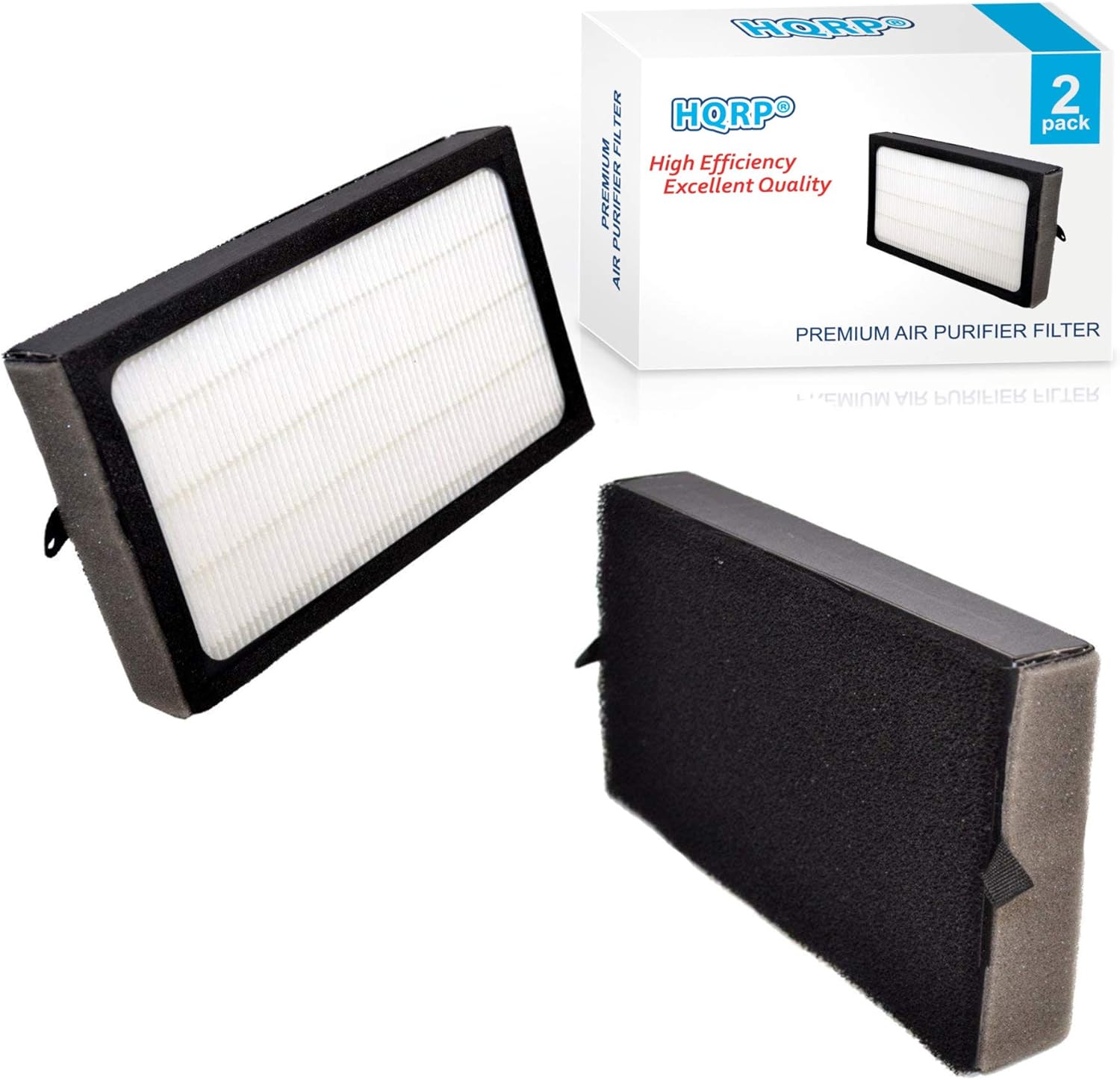 HQRP Filter Kit: 2 pcs Filter E & 4-Pack Carbon Filters compatible with GermGuardian AC4100, AC4150PCA, AC4150BCA 3-in-1 Table-Top, FLT4100 FLT11CB4 Replacement