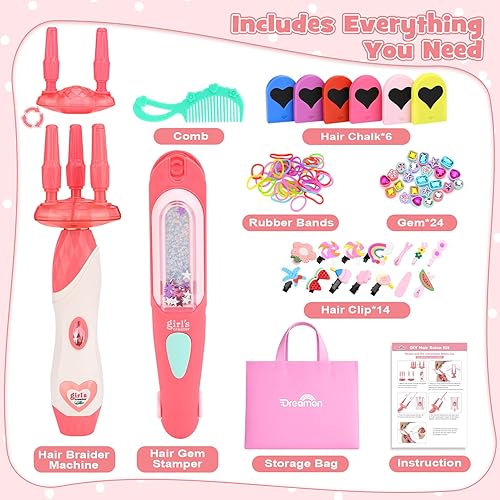 Miniatura 3 de Dreamon Kit de uñas de spa para niños y herramientas de peinado  Kit de día de spa y juguetes de peluquería con máscara, baño de pies, sello de