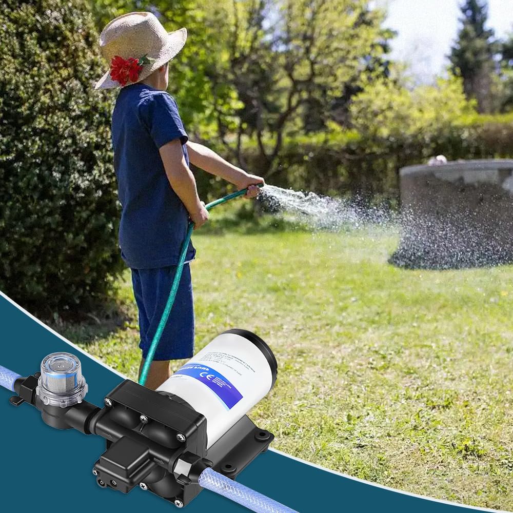 Pompa membranowa ciśnienia wody, 220 V, przemysłowa, samozasysająca, 5,5 GPM, 70 PSI, zwiększenie ciśnienia, pompa wspomagająca mycie do kuchni, łazienki, kampera, jachtu morskiego, węża