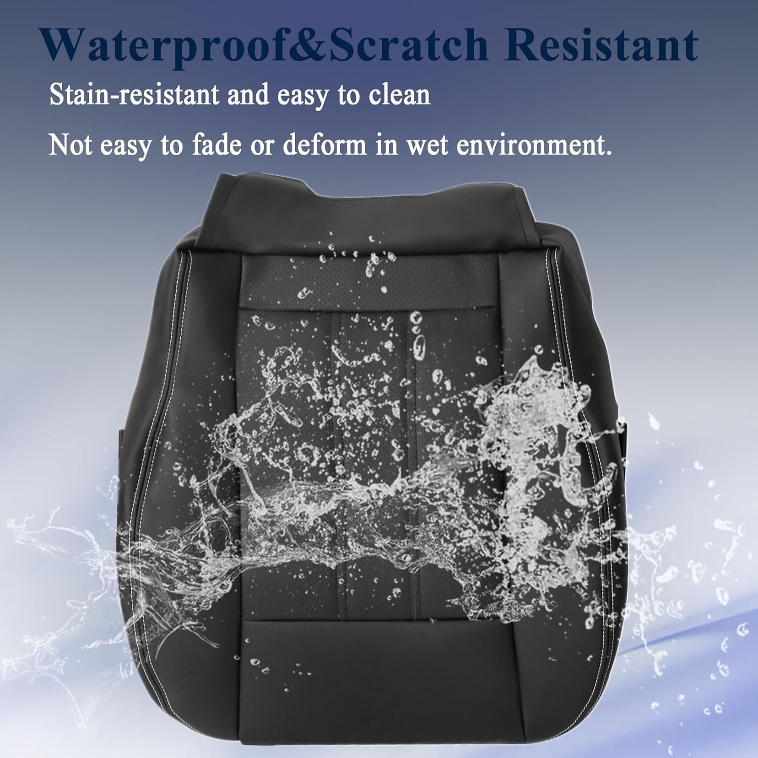 NLQR Front Driver or Passenger Bottom Replacement Seat Cover Black Compatible with Chrysler Town and Country 2011 2012 2013 2014 2015 2016 Compatible with Dodge Grand Caravan 2008-2020