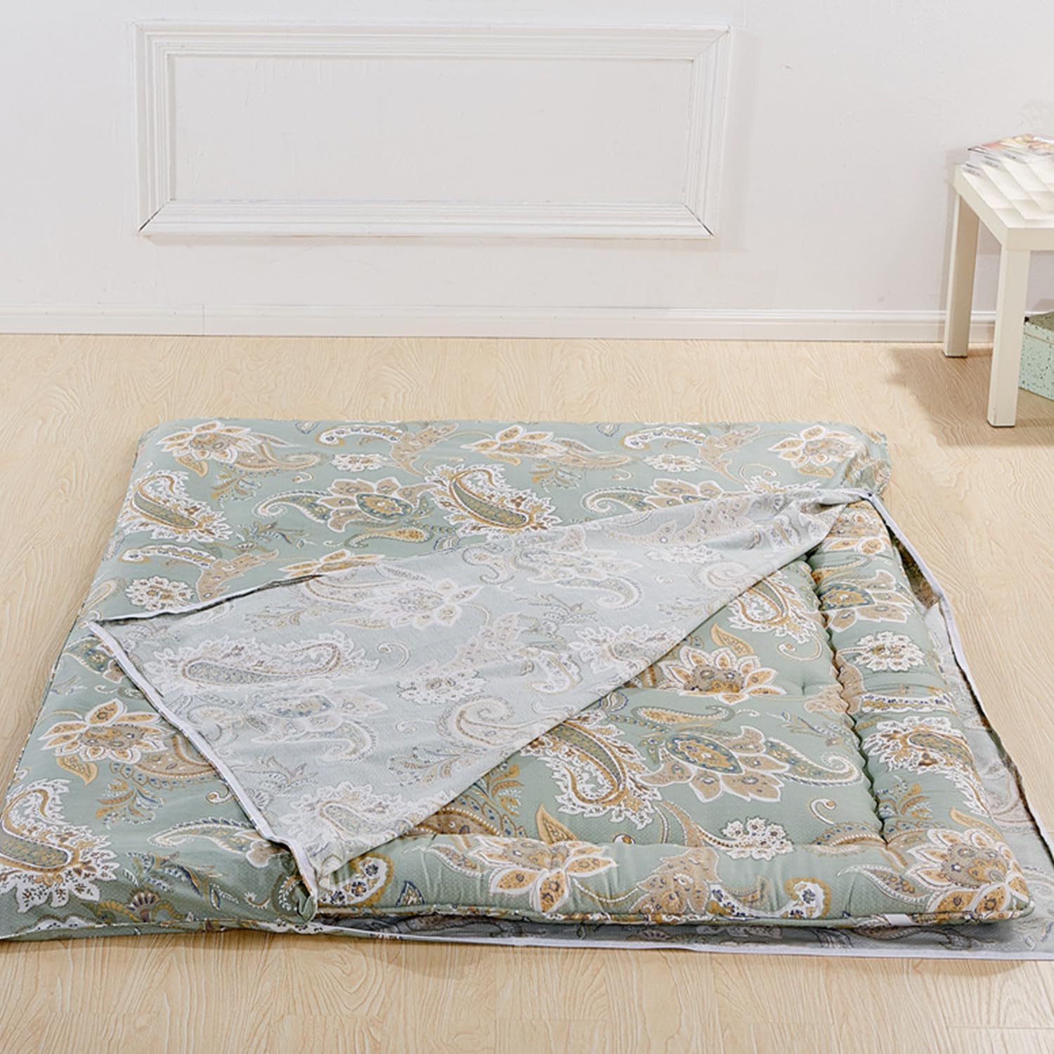 D,97x207cm,LDLCYCN 100% Cotton Floor Futon Mattress Cover Queen King Size Zipper Japanese Dustproof Futon Bed Cover Soft Mattress Protector Cover Washable for Bedroom Student Dormitory