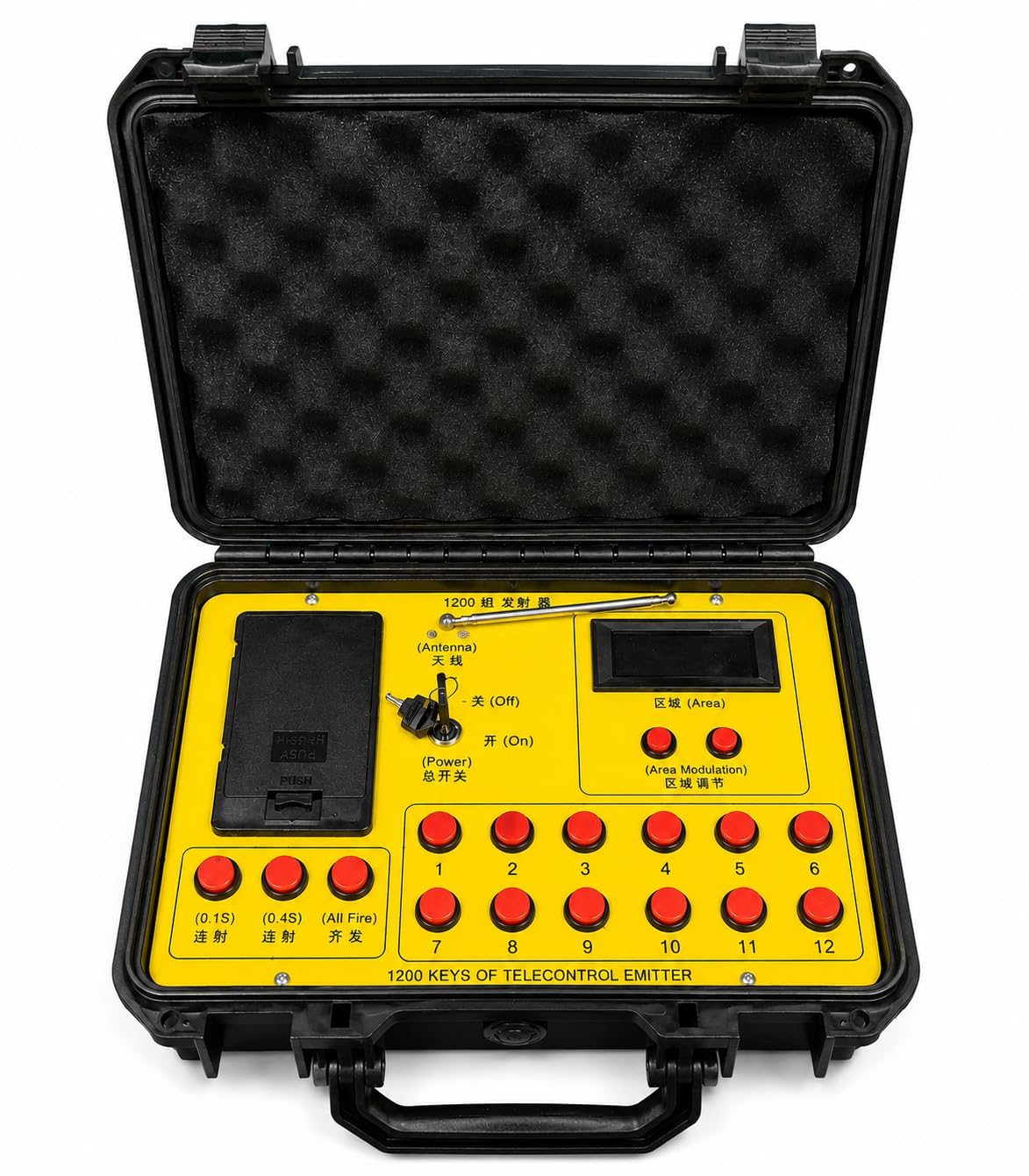 zenda club® Système de Tir Pyrotechnique sans Fil 24 Canaux pour Feux d’Artifice et Effets Pyrotechniques – 6 Récepteurs 4 Voies – Portée 500 m – 433 MHz