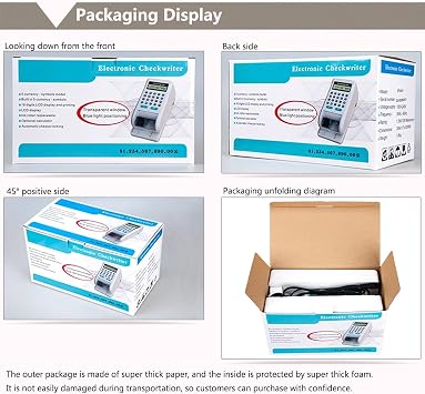 Small Check Printer, 4.61 * 9.69 * 4.96 in 16 Digit
