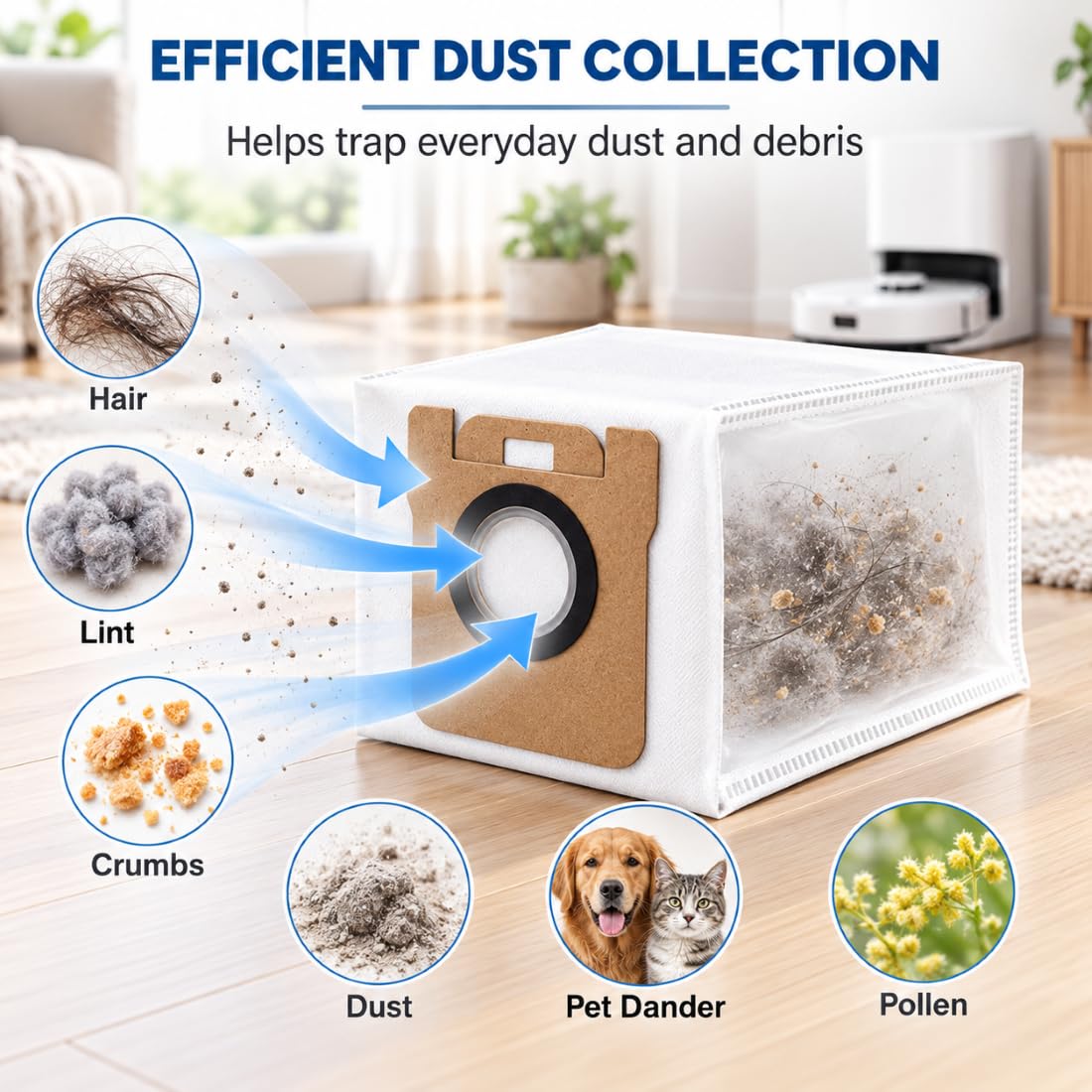 Bolsas de Polvo Robot para Dreame X40 Ultra Complete, Pack de 10