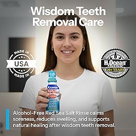 H2Ocean Healing Rinse Mouthwash - Great Tasting Sea Salt & Xylitol Mouth Wash for Fresh Breath & Dry Mouth - Alcohol & Fluoride Free - Arctic Ocean Mint 8oz (Pack of 2)