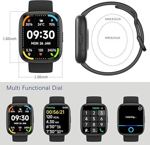 Miniatura 8 de Reloj inteligente para Android/Samsung/iPhone, rastreador de actividad física con IP68 impermeable para hombres, mujeres y niños, reloj inteligente