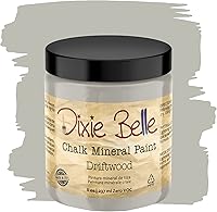 Vista 356 de Dixie Belle Paint Company - Pintura con acabado de tiza para muebles, color blanco lino (Drop Cloth), 8 fl oz, pintura mineral color blanco lino mate