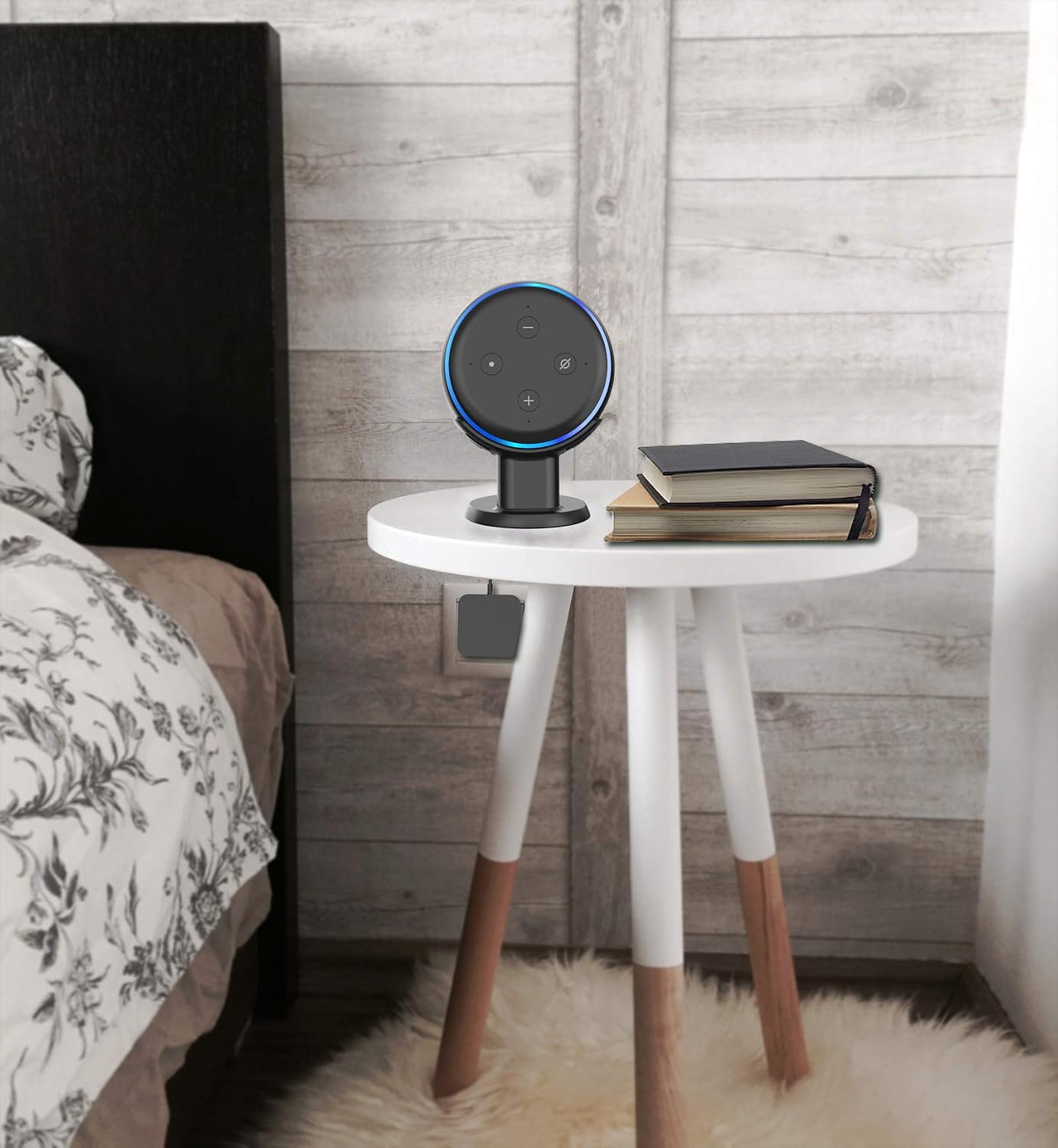 SPORTLINK Table Holder for Echo 3rd Gen Improves Sound Audibility and Appearance - A Must Have Accessories (black-2pack)