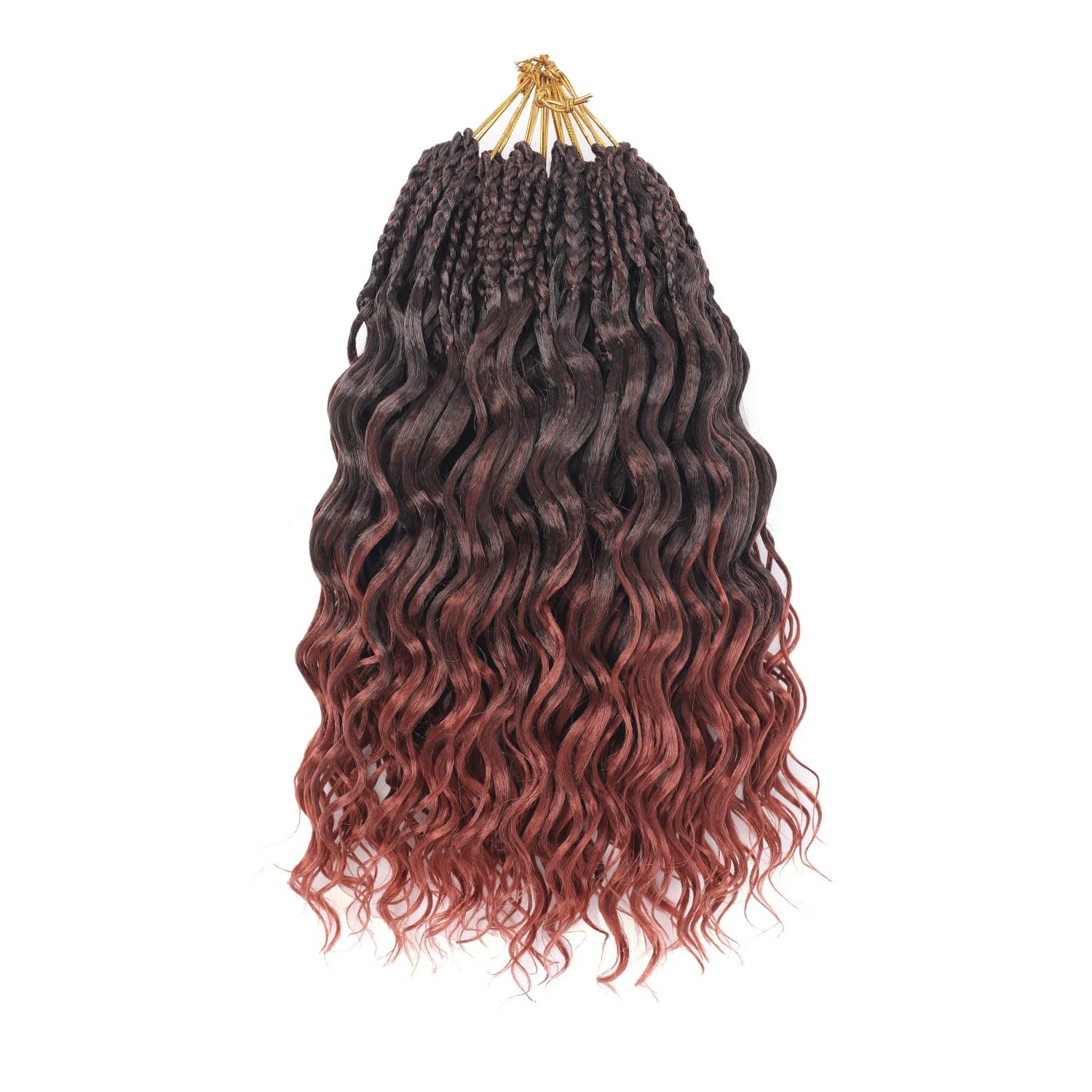 pojui 12 Inch Ocean Wave Crochet Hair 8 Packs - Synthetic Pre-Looped Deep Wavy Curly Braiding Hair for Black Women, Boho Style Hair Extensions (12inch