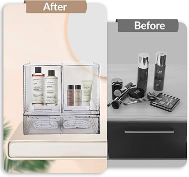 Large Clear Plastic Stackable Storage Drawers