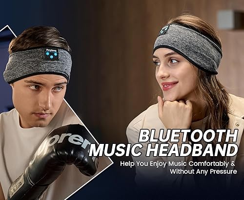 Miniatura 9 de Diadema con auriculares para dormir, auriculares suaves para dormir, diadema Bluetooth sobre la oreja, regalos para mujeres, hombres, Día de la