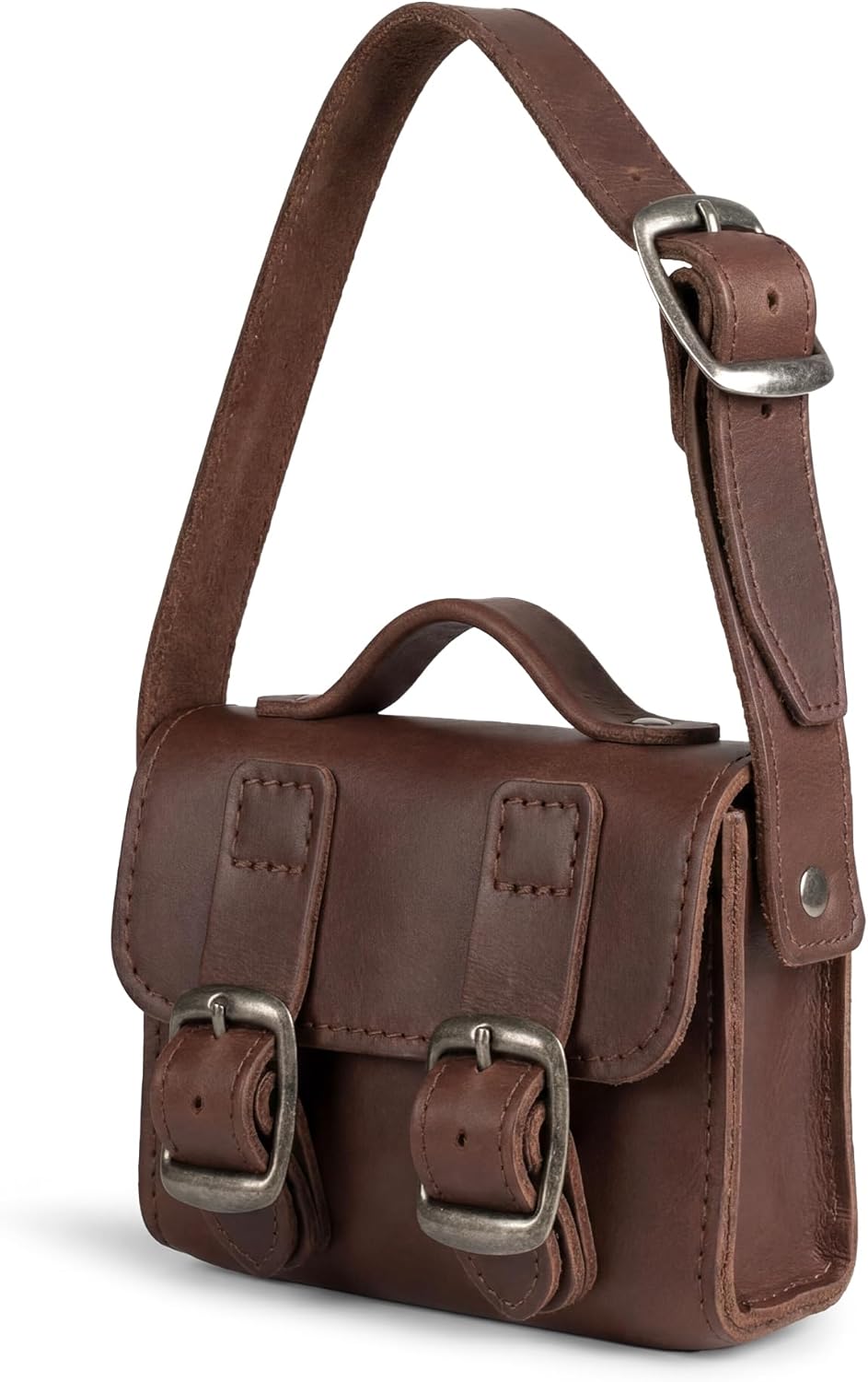 Hide & Drink, Mini Messenger Bag Handmade from Full Grain Leather | Mini, Handmade, Full Grain Leather
