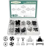 LUORNG 130 Pairs 3 Styles Multifunctional Sewing Fastener Set Metal Buckle Clothing Fastening Tools for Repairing Shoulder Strap and Reinforcing Skirt Waist Button