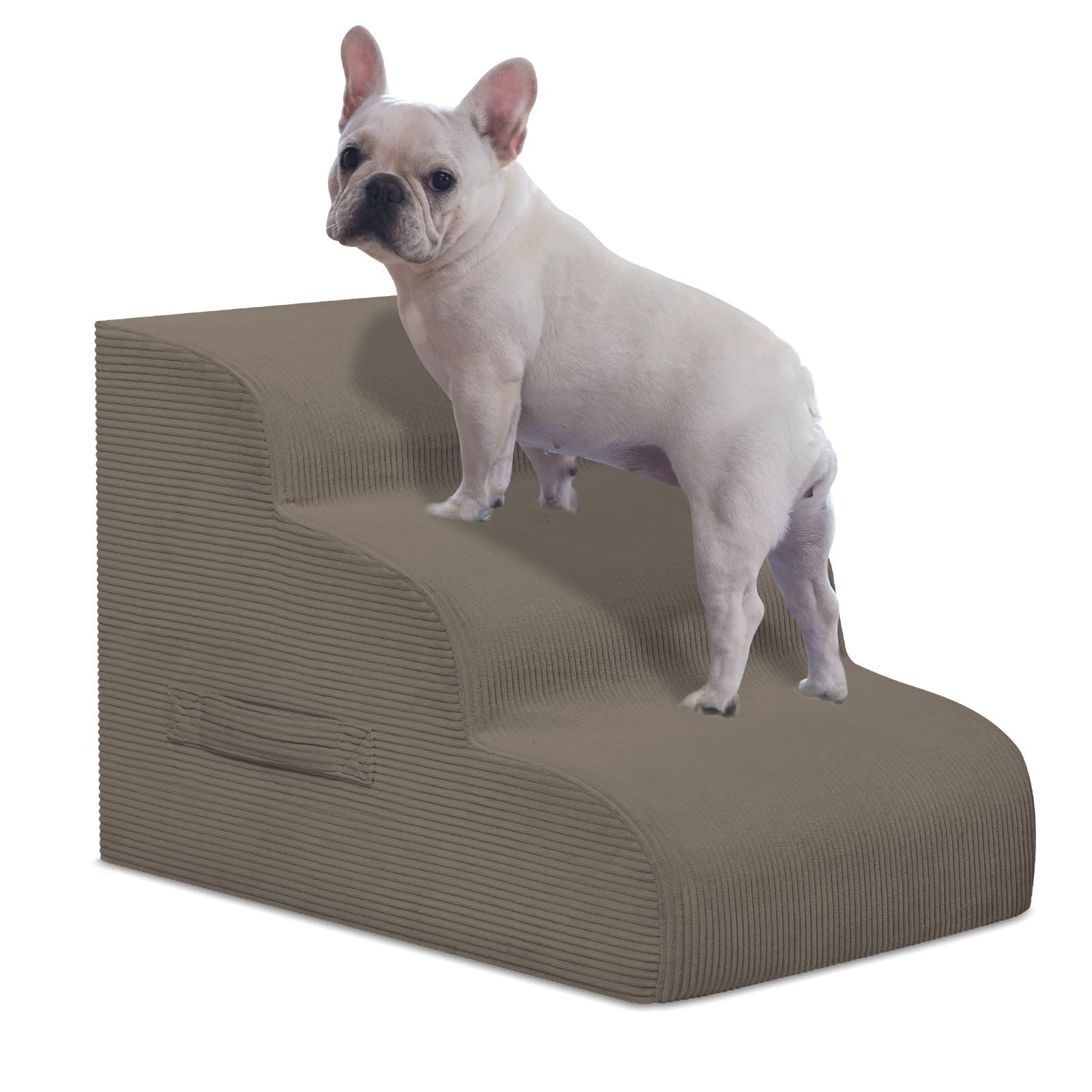 Mesa Lemon 3 Step Dog Stairs Pet Ramp for High Beds, Sofas and Cars