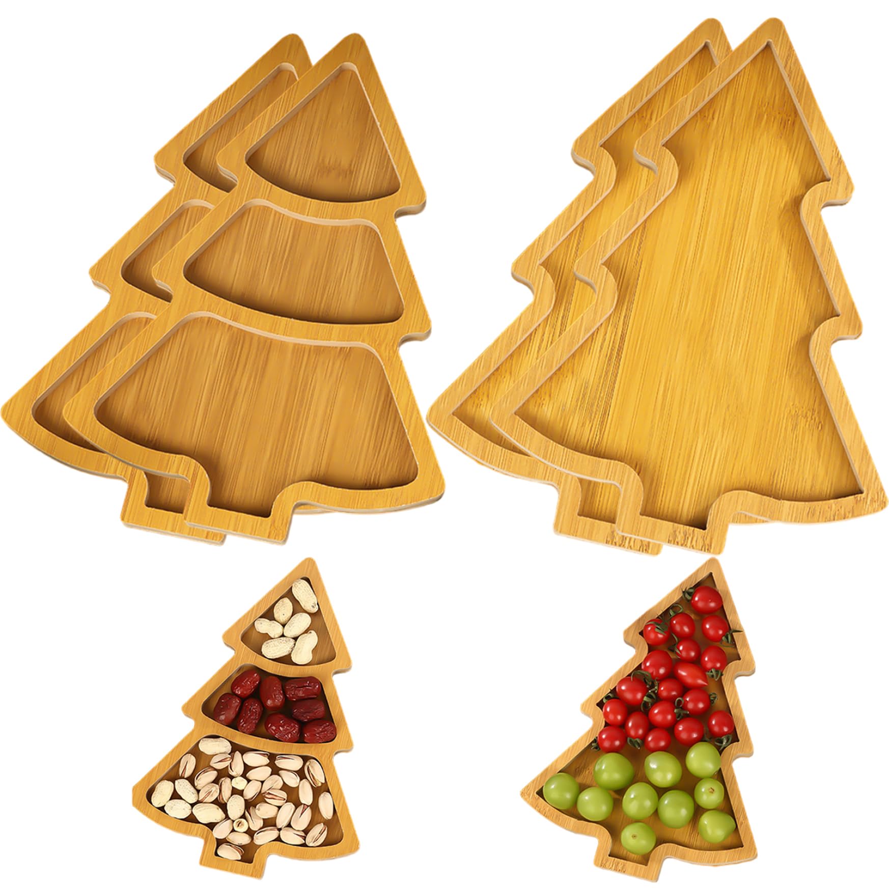 Plateaux de service Noël en bois de pin pour vos tables de fêtes