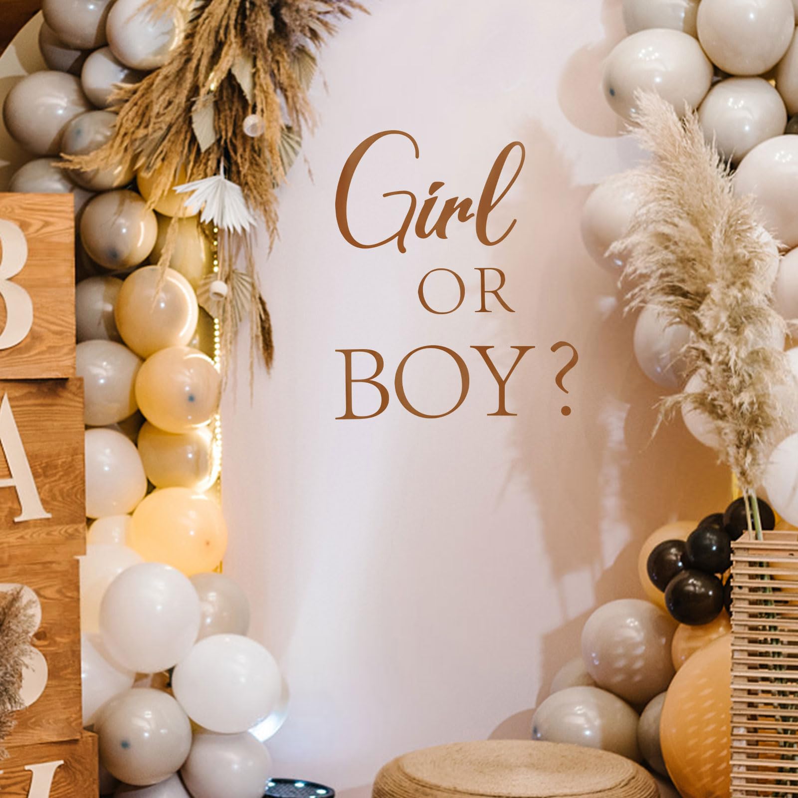 Naklejka ścienna dla dziewczynki lub chłopca, baby shower impreza naklejka znak płeć ujawnienie znak kalkomania motyw płci naklejki łuk dekoracja do ściany drzwi pokoju