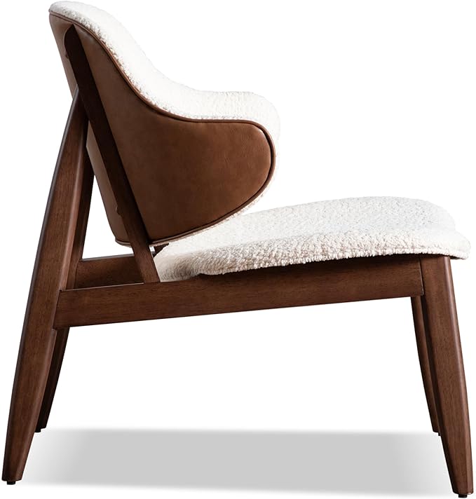 Sillón Acrílico Moderno Marrón Nogal Tapizado miniatura 9