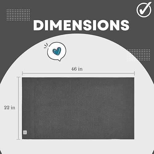 Miniatura 3 de Juego de 6 toallas de baño pequeñas de algodón de 22 x 46 pulgadas, ultra suaves, absorbentes, toallas de spa, hilado en anillo, juego de toallas de
